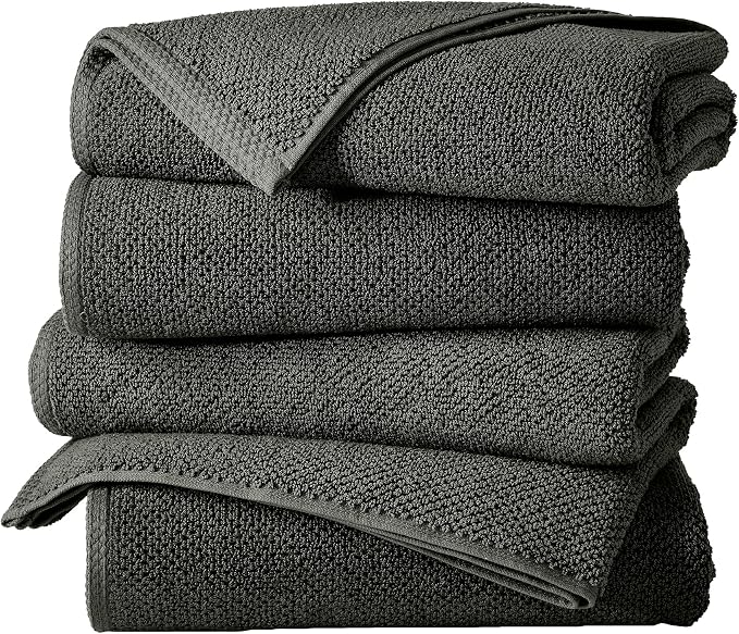 Great Bay Home 100% Cotton 4 Pack 54x27 Bath Towel Set by GreatBayHome