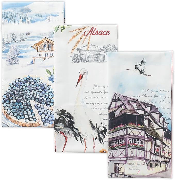 Maison d' Hermine Kitchen Towels Set of 3 Reusable 100% Cotton 27.50" x 20" by MaisondHermine