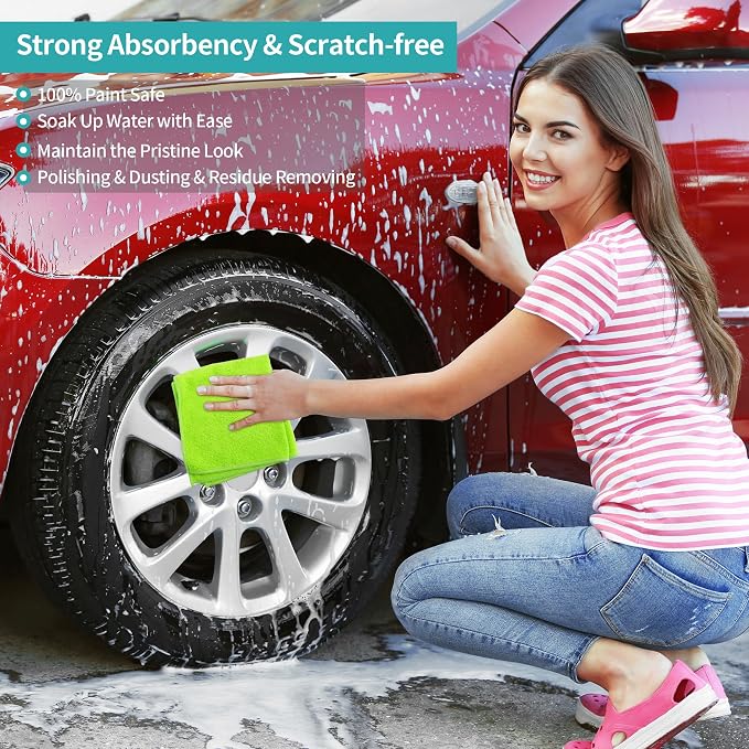 Microfiber Cleaning Cloth, 12 Pack Cleaning Rags, Lint Free Non-Abrasive - Image 6
