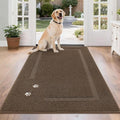 BEQHAUSE Dog Door Mat for Muddy Paws 36"x60" Dirt Trapper Absorbent Doormat Non Slip Entryway Rugs Washable Stain Resistant Welcome Floor Mat Soft Low-Profile for Front Back Door, Brown