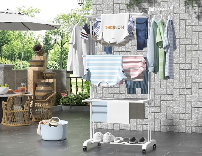 HOMIDEC Clothes Drying Rack, 4-Tier Foldable Drying Rack Clothing | Foldable - Image 2