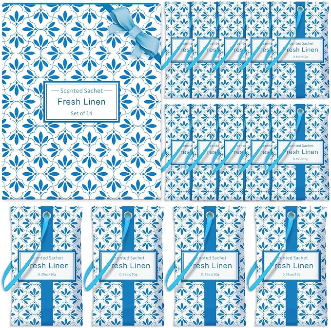 STRN Scented Sachets for Drawer and Closet, Linen Scent 14-Pack for Luggage - Image 8