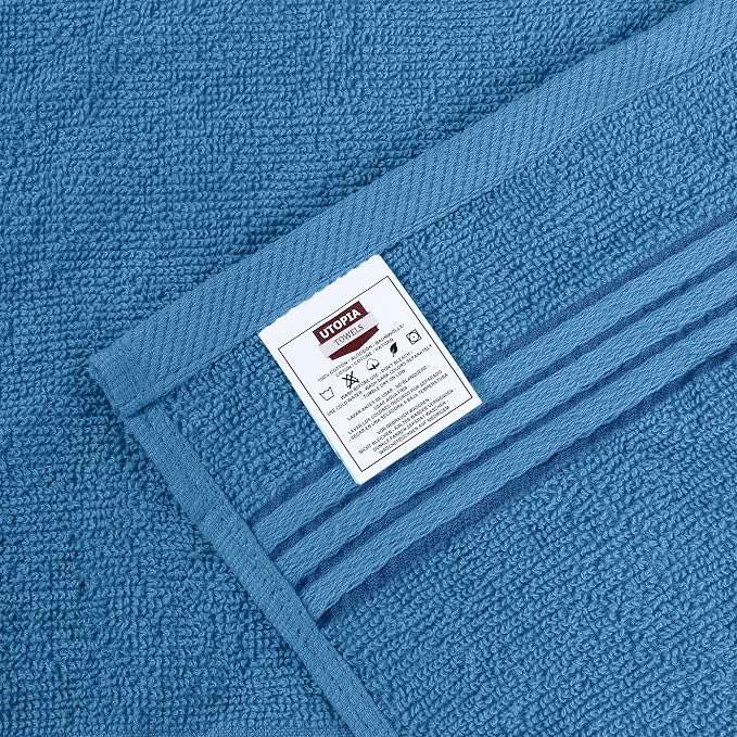 Utopia Towels 12 Pack Premium Wash Cloths, 12x12 in, Electric Blue | Highly - Image 2