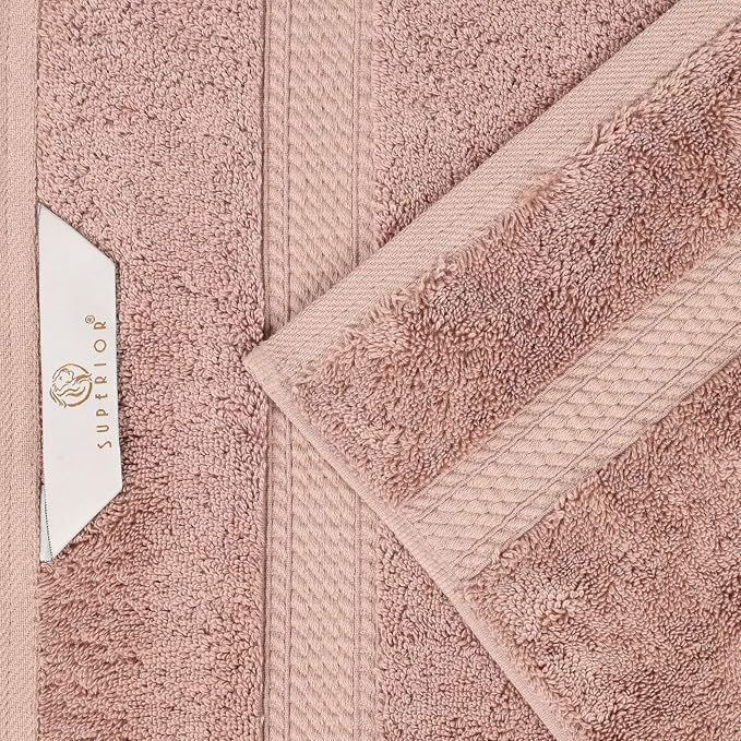 Superior Egyptian Cotton 800 GSM Plush Absorbent, 9 Piece Set, Muted Mauve | - Image 9