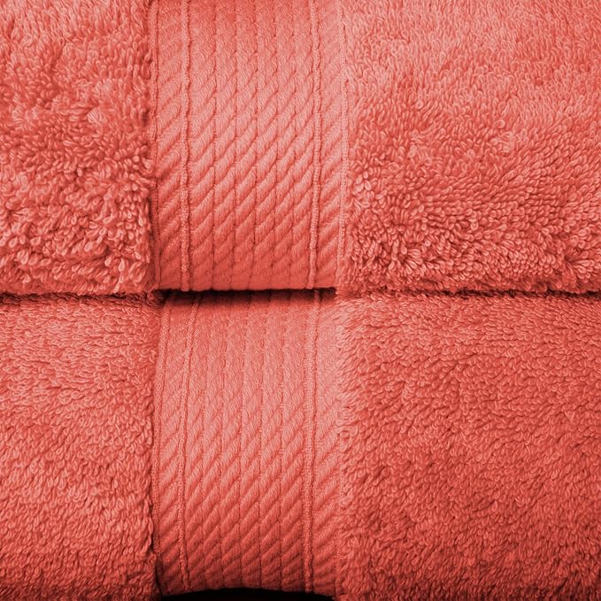 SUPERIOR Egyptian Cotton Ultra Plush & Absorbent, 10 Piece Set, Coral | Quick - Image 7