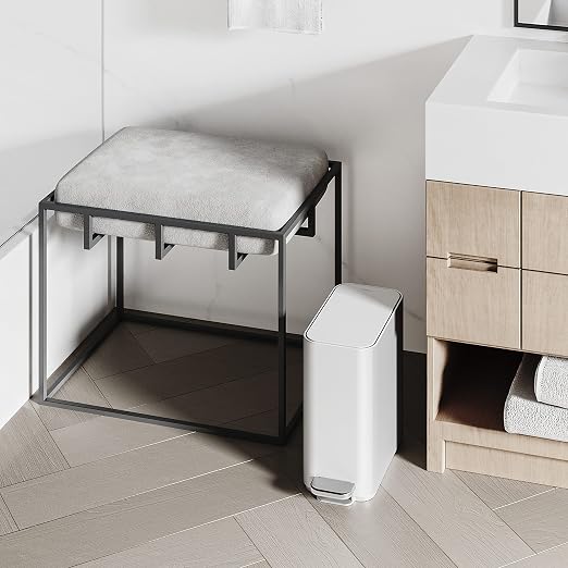 simplehuman Slim Step Can, 5L / 1.3 Gallon Compact Bathroom Trash Can, Liner - Image 4