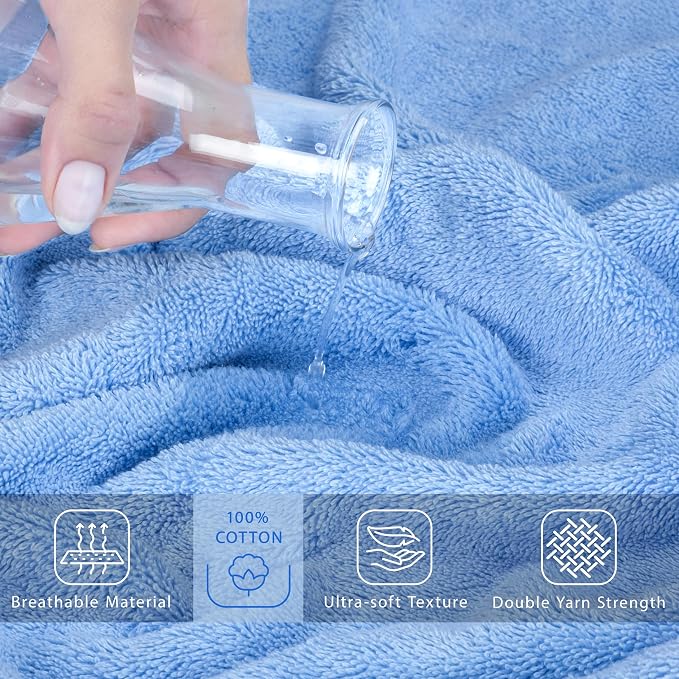Cotton Paradise 100% Cotton Turkish Towel, Soft Absorbent Quick Dry, 40x80 - Image 4