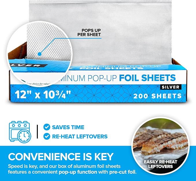 9' Ultra Heavy Duty Pop Up Deli Aluminum Foil, Heavy Duty - Image 4