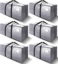 6 Pack Heavy Duty Extra Large Moving Bags W/Backpack Straps by VELVETSURE