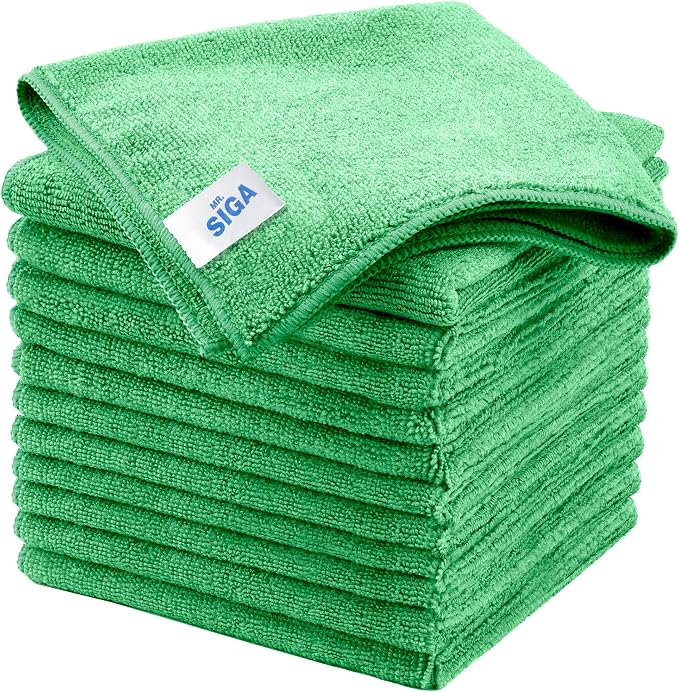 MR.SIGA Microfiber Cleaning Cloths, Streak Free Microfiber Towels, 12 Pack by MRSIGA