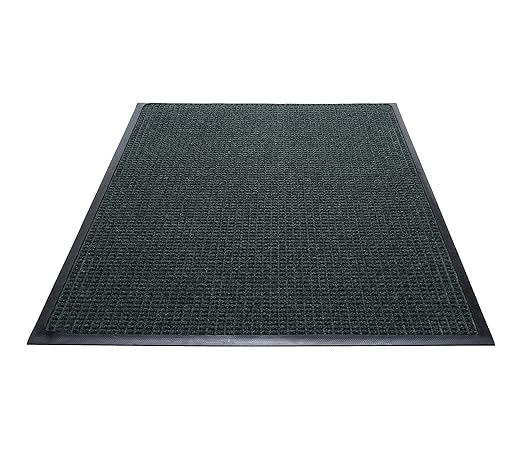 Guardian WaterGuard Indoor/Outdoor Wiper Scraper Floor Mat, Rubber/Nylon, 3'x5', Green