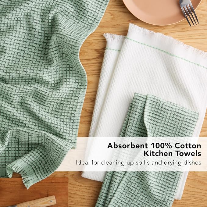 KitchenAid Gourmet Series Gridlines Kitchen Towels 3-Pack Set, 100% Cotton - Image 7