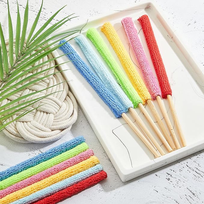 Honeydak 6 Pcs Microfiber Detail Duster Sticks Mini Crevice Cleaning Tools | - Image 5