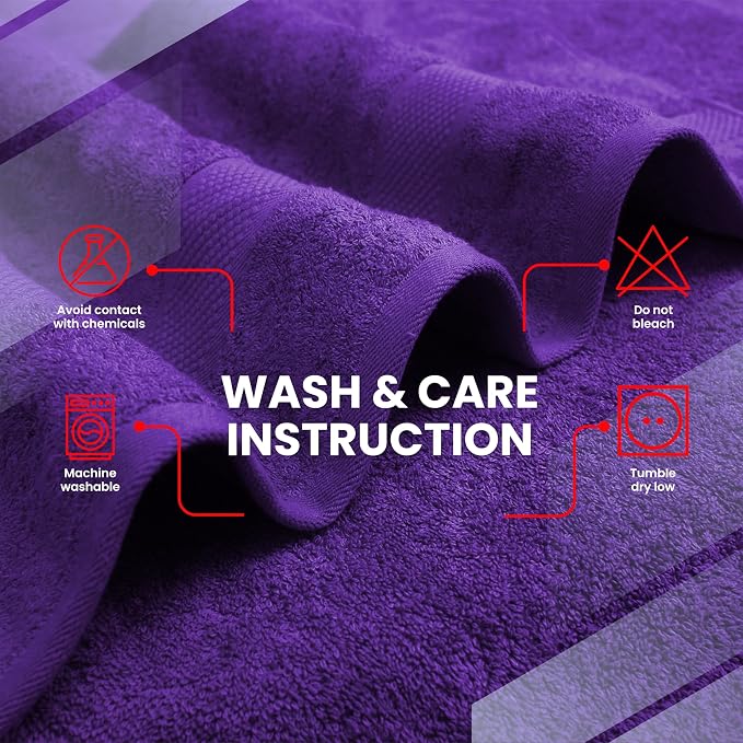 Infinitee Xclusives 100% Cotton Bath Towel Set – 8 Piece Bathroom Towel Set | – - Image 7