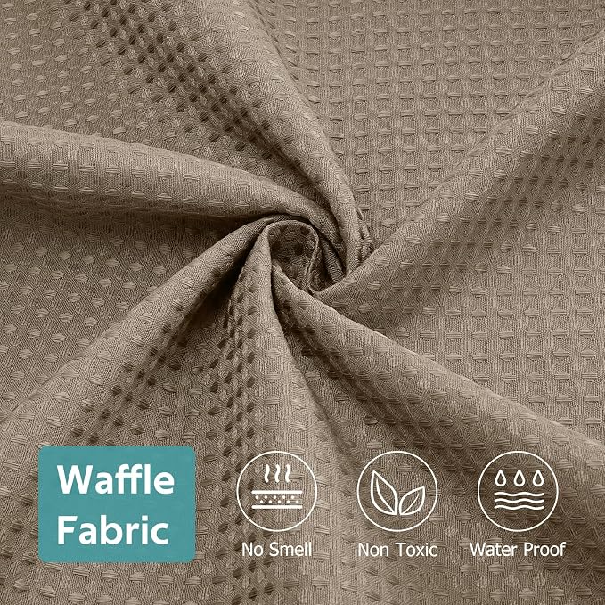 Vipfree 3 in 1 Shower Curtain Set, Waffle Shower Curtain and Liner Set - Image 7