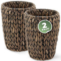 84ECO 2-Pack Black Wicker Trash Cans by 84ECO