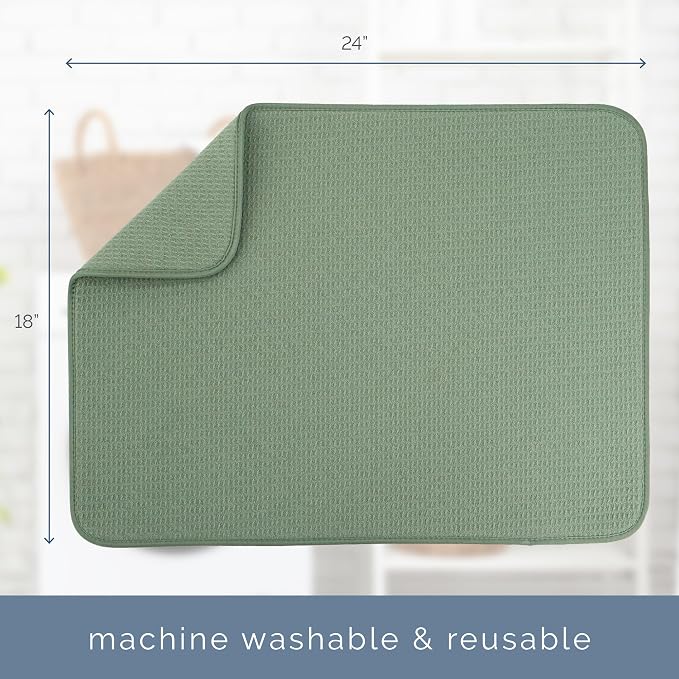 S&T INC. Dish Drying Mat, Extra Large Kitchen Counter Mat - Image 6