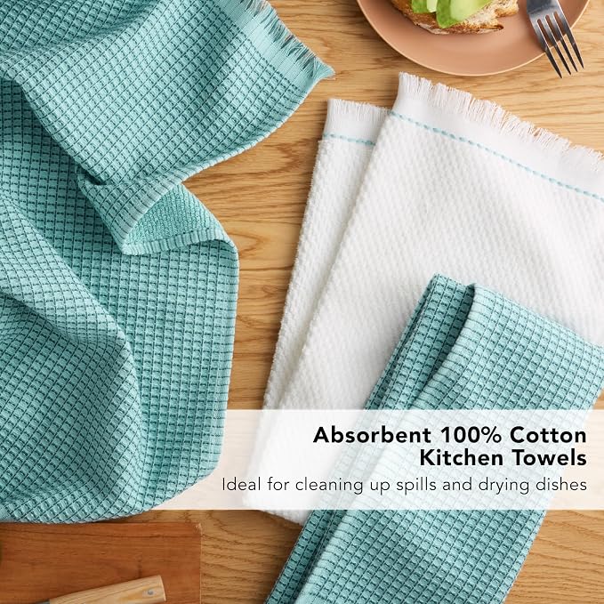 KitchenAid Gourmet Series Gridlines Kitchen Towels 3-Pack Set, 100% Cotton - Image 7
