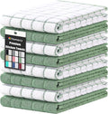 Homaxy Large Premium Cotton Kitchen Towels 16"x 28", 8 Pack, Grass Green by Homaxy
