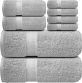 Infinitee Xclusives 100% Cotton Bath Towel Set – 8 Piece Bathroom Towel Set | – by InfiniteeXclusives