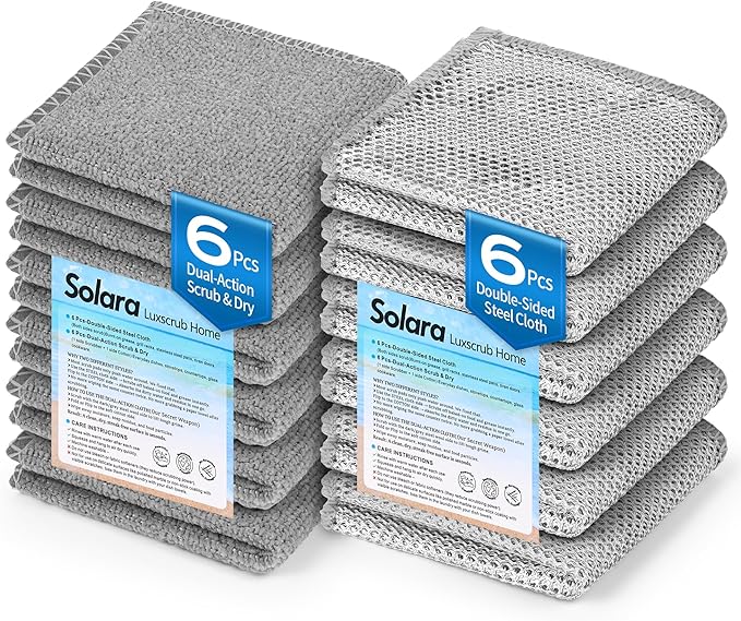 Solara Lux Scrub Cloths, Dual Action Scrubber Pads by Unknown