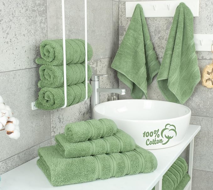 American Soft Linen 100% Cotton Luxury Turkish Towels, 6 Piece Towel Set | Soft - Image 2