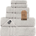 Hawmam Linen Ice Silver 6 Piece Bath Towels Set by HawmamLinen