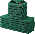 Homaxy Kitchen Towels and Dishcloths Set, Dark Green by Homaxy