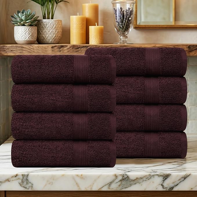 100% Cotton Hand Towels 18x28 Inches, 600 GSM, Soft & Absorbent - Image 2