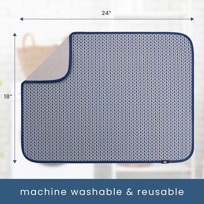 S&T INC. Dish Drying Mat, Extra Large Kitchen Counter Mat - Image 6
