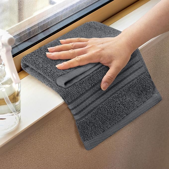 Utopia Towels 12 Pack Premium Wash Cloths, 12x12 in, 100% Cotton, Gym & Face - Image 3