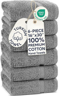 Chakir Turkish Linens 100% Cotton 6-Pack Hand Towels 16x30, Oeko-Tex Certified by ChakirTurkishLinens