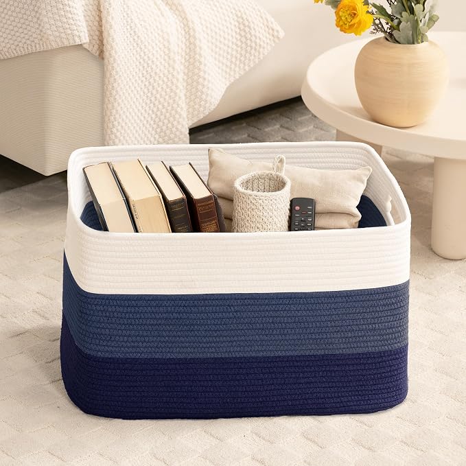 86L Large Woven Laundry Basket Hamper - Image 7