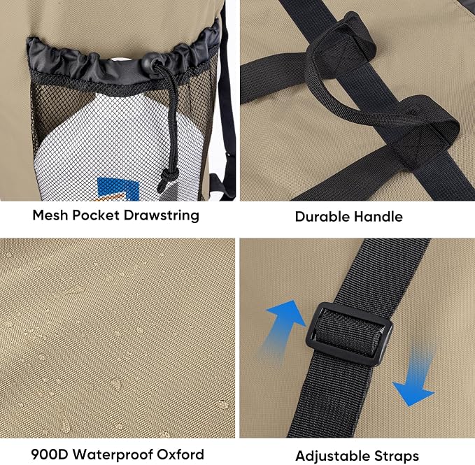 BALEINE 150L Laundry Bag Backpack, 900D Oxford Fabric Large Travel Laundry Bags - Image 5