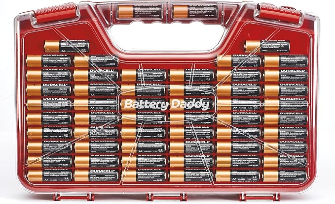 Ontel Battery Daddy Storage & Organizer Case w/Tester, Stores & Protects Up to - Image 9