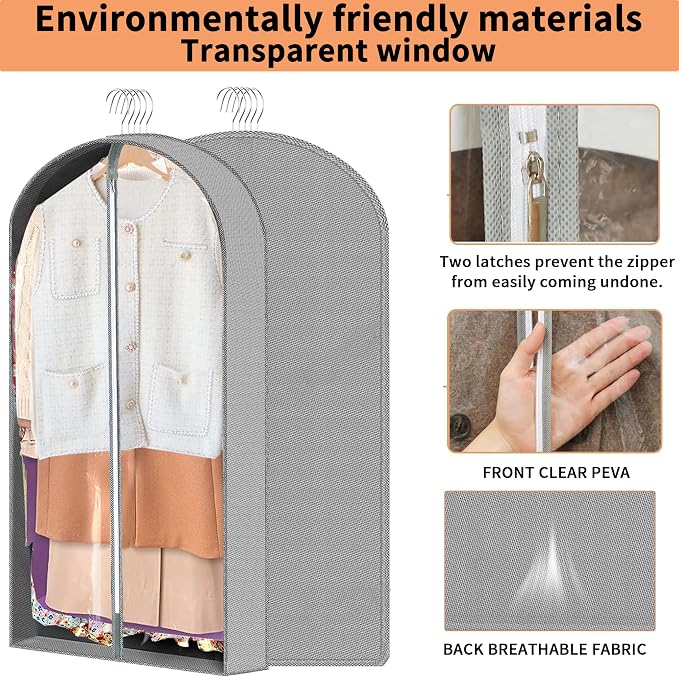 3 Pcs Garment Bags, Dress Bag | - Image 3