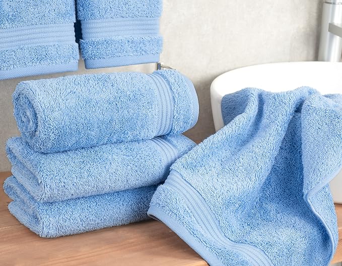 Cotton Paradise 100% Cotton Turkish Towel Set, Soft Absorbent Quick Dry - Image 2