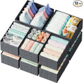 Drawer Organizer Set of 12 Dark Grey by Neaterize