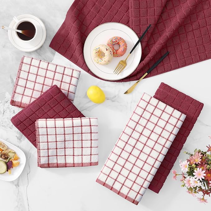 Homaxy Large Premium Cotton Kitchen Towels 16"x 28", 6 Pack - Image 9