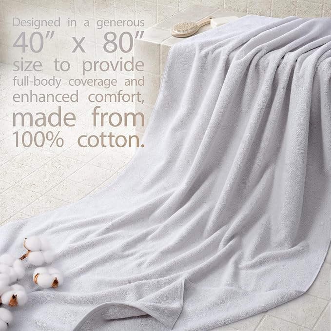 Cotton Paradise 100% Cotton Turkish Towel, Soft Absorbent Quick Dry, 40x80 - Image 2