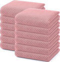 Homaxy 100% Cotton Waffle Weave Kitchen Dish Towels 12-Pack, Dried Rose | 13 x by Homaxy