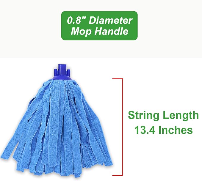 EaseYourDay 3 Pack Microfiber String Mop Head Refills, Standard US Thread - Image 6