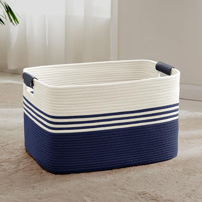 72L Large Woven Laundry Basket Hamper by SunNewt