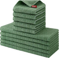 Homaxy Kitchen Towels and Dishcloths Set, Grass Green by Homaxy
