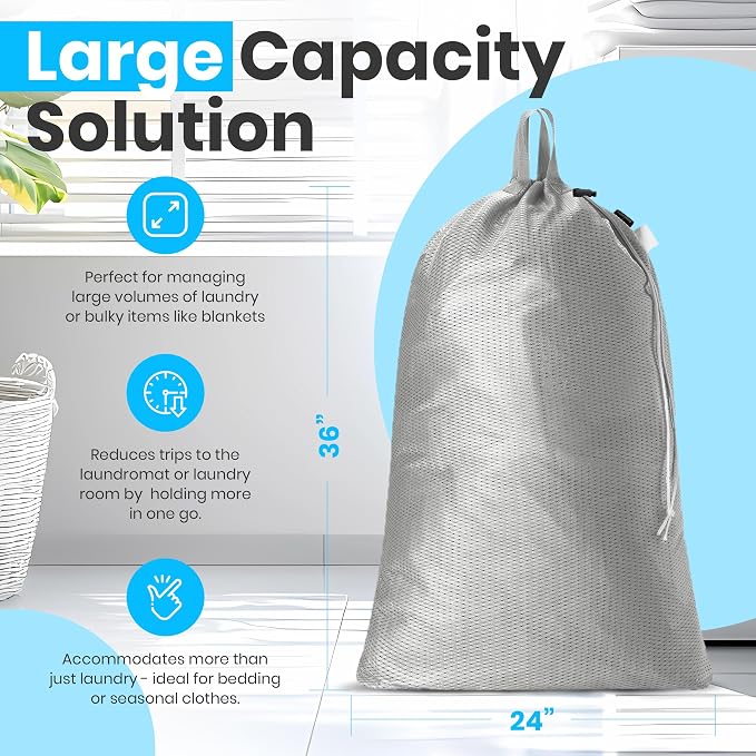 Handy Laundry Mesh XL Laundry Bag 24"x36" - Image 2