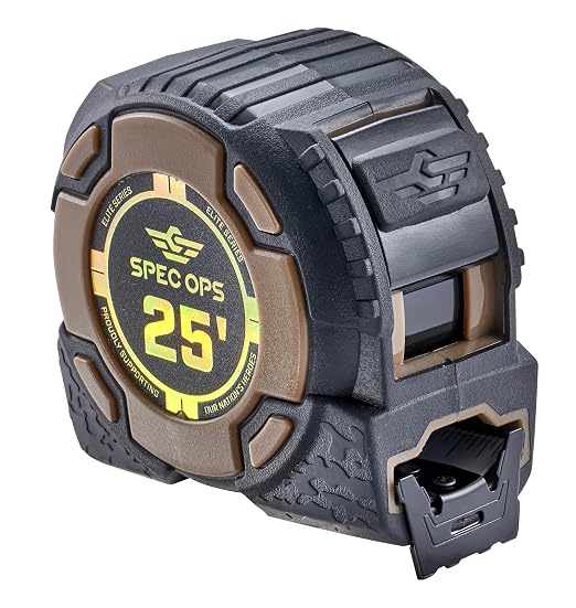 Spec Ops Elite Heavy Duty Tape Measure, 25 Ft Non-Magnetic by SpecOps