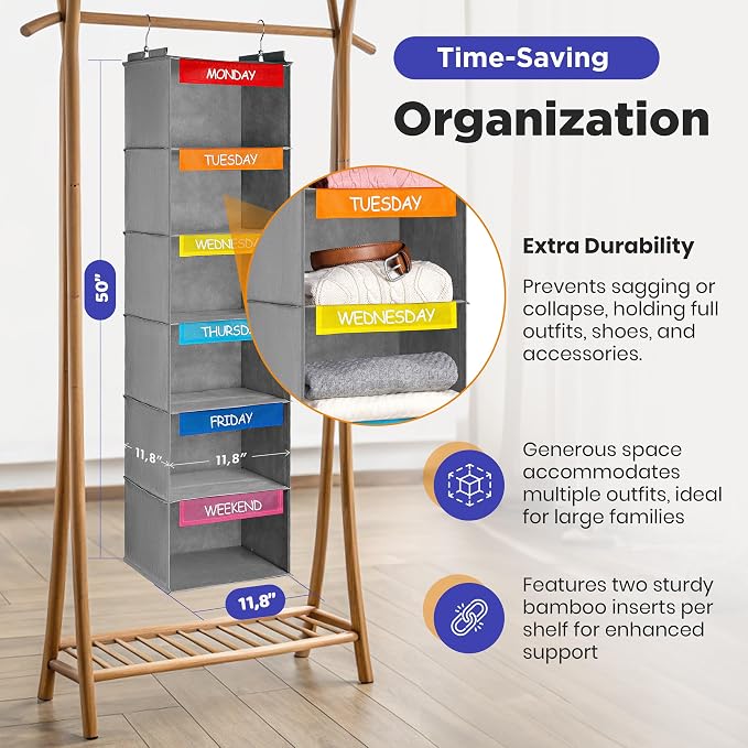 Handy Laundry Hanging Clothes Organizer - Image 2