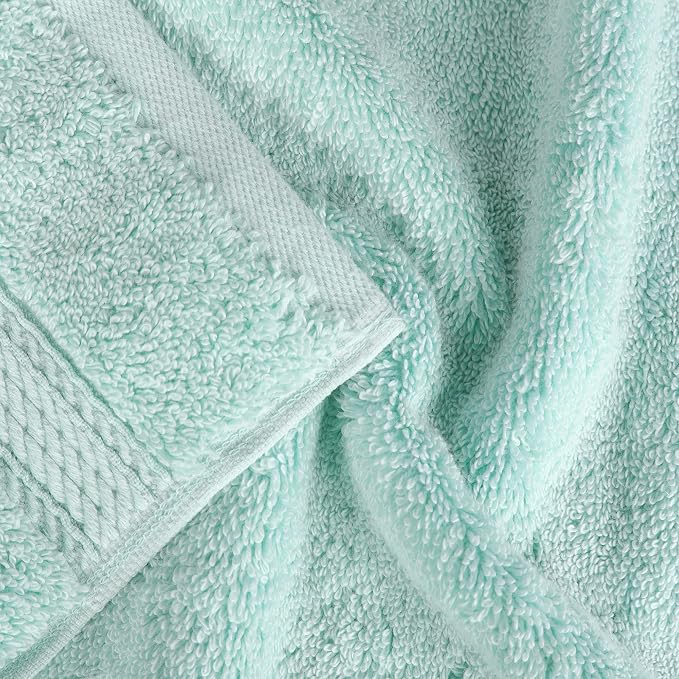 SUPERIOR Egyptian Cotton Ultra Plush & Absorbent, 8 Piece Set, Sea Foam | Quick - Image 7
