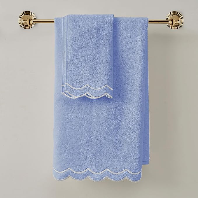 Peri Home 2 Piece Cotton Bath Towel Set, Embroidered - Image 7