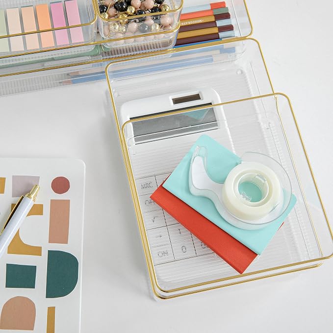 Martha Stewart Kerry Stackable Desk Drawer Organizers - Image 7